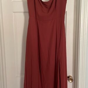 David's Bridal Cinnamon Bridesmaids Dress